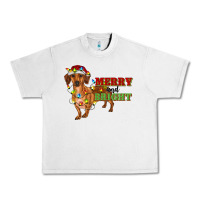 Lunar Rock merry and bright dachshund Urban Heavy Tee - RanaPortraitStore