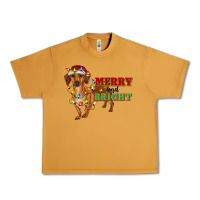 Peanut Butter merry and bright dachshund Urban Heavy Tee - RanaPortraitStore