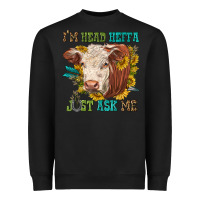 Black im head heffa just ask me Heavyweight Sweatshirt - texasbilliewilder