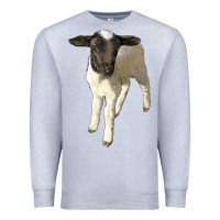 Heather Grey dorper baby sheep Premium Sweatshirt - LillyAllenDesigns