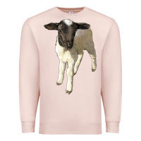 Pale Pink dorper baby sheep Premium Sweatshirt - LillyAllenDesigns