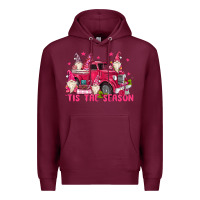 Burgundy tis the season Premium Hoodie - MaliasSmallBusiness