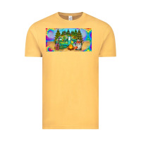 Vintage Mustard hippie soul license plate Vintage Tee - BarkalooDesign