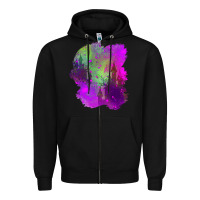 Black castle halloween patch Zipper Hoodie - BundleAndBundleShop