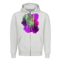 Dove Grey castle halloween patch Zipper Hoodie - BundleAndBundleShop