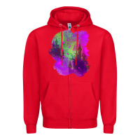 Red castle halloween patch Zipper Hoodie - BundleAndBundleShop