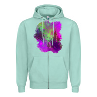 Seafoam castle halloween patch Zipper Hoodie - BundleAndBundleShop