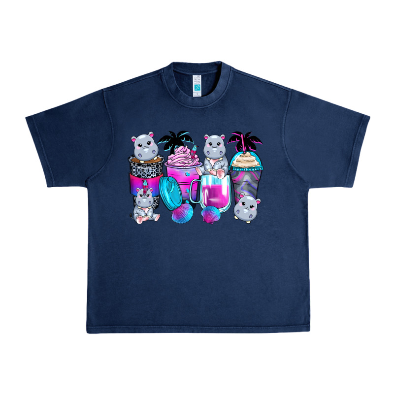 Hippopotamus Coffee Cups Urban Heavy Tee by Zillion Design Studio | Teevron