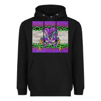 Black mardi gras  mask Heavyweight Hoodie - BarkalooDesign