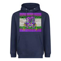 Navy mardi gras  mask Heavyweight Hoodie - BarkalooDesign