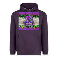 Plum mardi gras  mask Heavyweight Hoodie - BarkalooDesign