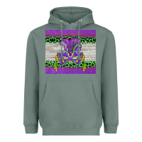 Sage mardi gras  mask Heavyweight Hoodie - BarkalooDesign