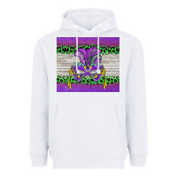 White mardi gras  mask Heavyweight Hoodie - BarkalooDesign