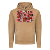 Vintage Camel valentines day sunflowers leopard cowhide backgrou Vintage Hoodie - RanaPortraitStore