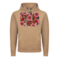 Vintage Coffee valentines day sunflowers leopard cowhide backgrou Vintage Hoodie - RanaPortraitStore