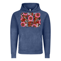 Vintage Denim valentines day sunflowers leopard cowhide backgrou Vintage Hoodie - RanaPortraitStore
