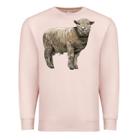 Pale Pink southdown sheep Premium Sweatshirt - LillyAllenDesigns