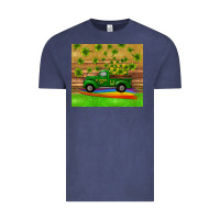 Vintage Denim st patricks day truck shamrock with rainbow tumbler Vintage Tee - RanaPortraitStore