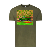 Vintage Olive st patricks day truck shamrock with rainbow tumbler Vintage Tee - RanaPortraitStore