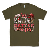 Army Green hey batter batter swing Classic Tee - RacoonDesign