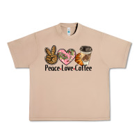 Burro peace love coffee Urban Heavy Tee - BarkalooDesign