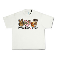 Pistachio peace love coffee Urban Heavy Tee - BarkalooDesign