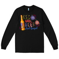 Black red white beer and boozed Long Sleeve Tee - CowhideDigitalArt