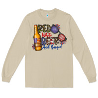 Mushroom red white beer and boozed Long Sleeve Tee - CowhideDigitalArt