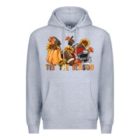 Heather Grey tis' the season Premium Hoodie - MaliasSmallBusiness