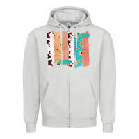 Dove Grey Western Cowhide Sunflower Jute Glitter Farm Life Brush Stroke Zipper Hoodie - Bettercallsaul