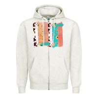 Oatmeal Heather Western Cowhide Sunflower Jute Glitter Farm Life Brush Stroke Zipper Hoodie - Bettercallsaul