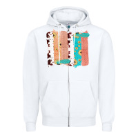 White Western Cowhide Sunflower Jute Glitter Farm Life Brush Stroke Zipper Hoodie - Bettercallsaul