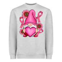 Heather Grey Breast Cancer gnomes Heavyweight Sweatshirt - RanaPortraitStore