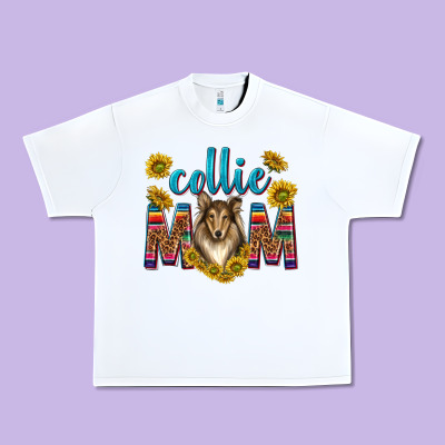 Western Collie Mom Urban Heavy Tee Designed By Texasbilliewilder