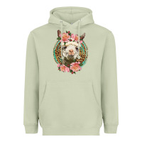 Matcha western llama and roses Heavyweight Hoodie - LillyAllenDesigns