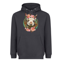 Smoke western llama and roses Heavyweight Hoodie - LillyAllenDesigns