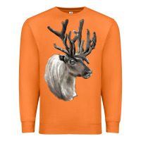 Carrot Reindeer Buck Deer Head Premium Sweatshirt - LillyAllenDesigns