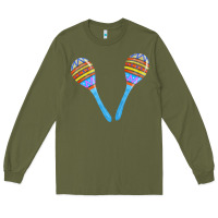 Army Green blue maracas Long Sleeve Tee - FaDigitalArtStudio