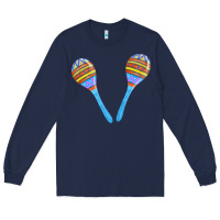 Navy blue maracas Long Sleeve Tee - FaDigitalArtStudio