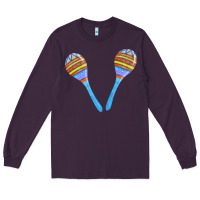 Plum blue maracas Long Sleeve Tee - FaDigitalArtStudio