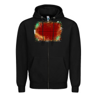 Black Western Red Green Farm Life Brush Stroke Zipper Hoodie - Bettercallsaul
