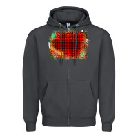 Smoke Western Red Green Farm Life Brush Stroke Zipper Hoodie - Bettercallsaul