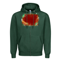 Sports Green Western Red Green Farm Life Brush Stroke Zipper Hoodie - Bettercallsaul