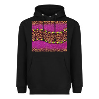 Black mardi gras  leopard pink glitter bead Heavyweight Hoodie - BarkalooDesign