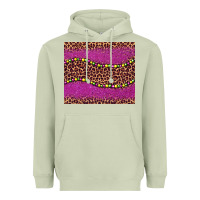 Matcha mardi gras  leopard pink glitter bead Heavyweight Hoodie - BarkalooDesign