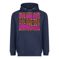 Navy mardi gras  leopard pink glitter bead Heavyweight Hoodie - BarkalooDesign