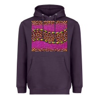 Plum mardi gras  leopard pink glitter bead Heavyweight Hoodie - BarkalooDesign