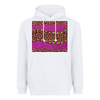 White mardi gras  leopard pink glitter bead Heavyweight Hoodie - BarkalooDesign