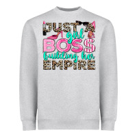 Heather Grey just a girl boss building her empire Heavyweight Sweatshirt - texasbilliewilder