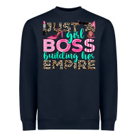 Navy just a girl boss building her empire Heavyweight Sweatshirt - texasbilliewilder